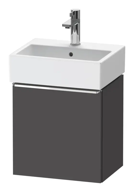 Duravit D-Neo Waschtischunterschrank mit 1 Tür Anschlag rechts Griff Chrom Hochglanz 434 x 440 x 322 mm - Graphit Matt Beliebt
