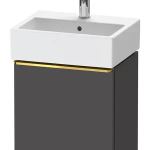 Aktuell Duravit D-Neo Waschtischunterschrank mit 1 Tür Anschlag rechts Griff Gold Poliert 434 x 440 x 322 mm - Graphit Matt