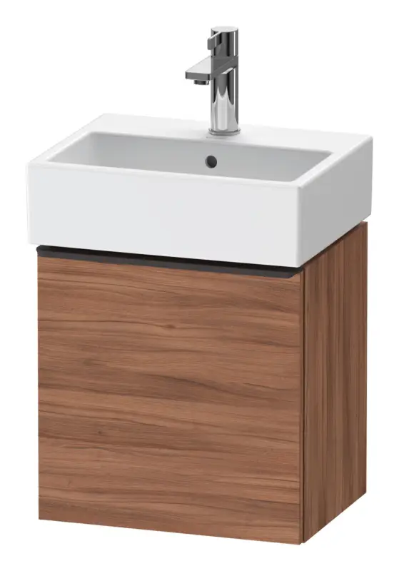 Duravit D-Neo Waschtischunterschrank mit 1 Tür Anschlag rechts Griff Diamantschwarz Matt 434 x 440 x 322 mm - Nussbaum Natur Matt Meistverkauft