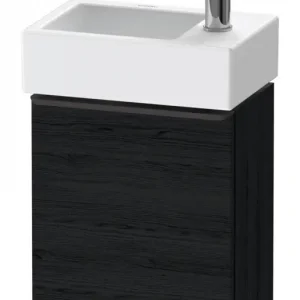 Abverkauf Duravit D-Neo Waschtischunterschrank mit 1 Tür Anschlag links Griff Diamantschwarz Matt 364 x 440 x 222 mm - Eiche Schwarz Matt