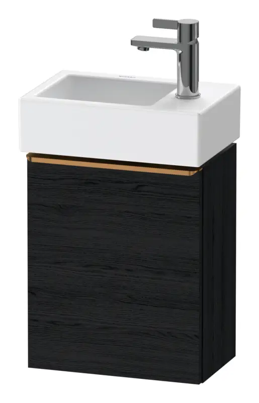 Sonderangebot Duravit D-Neo Waschtischunterschrank mit 1 Tür Anschlag rechts Griff Bronze Gebürstet 364 x 440 x 222 mm - Eiche Schwarz Matt