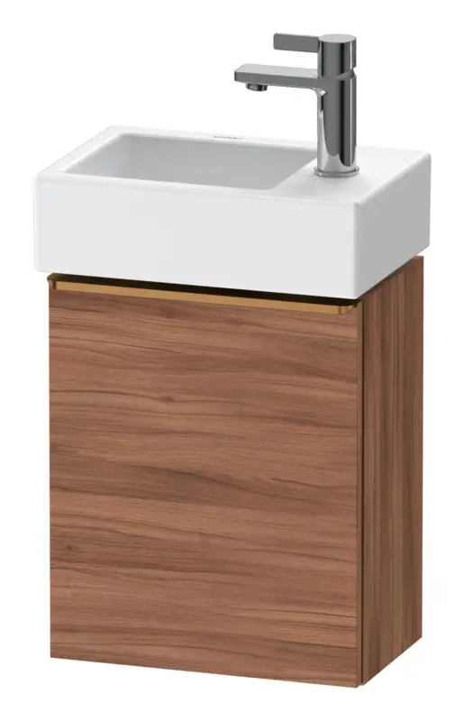 Duravit D-Neo Waschtischunterschrank mit 1 Tür Anschlag rechts Griff Bronze Gebürstet 364 x 440 x 222 mm - Nussbaum Natur Matt Jetzt Bestellen