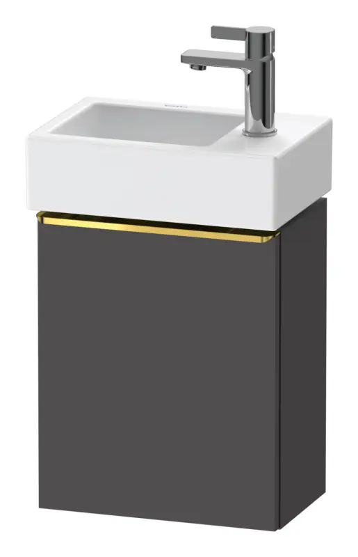 Bestseller Duravit D-Neo Waschtischunterschrank mit 1 Tür Anschlag rechts Griff Gold Poliert 364 x 440 x 222 mm - Graphit Matt