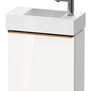 Aktuell Duravit D-Neo Waschtischunterschrank mit 1 Tür Anschlag links Griff Bronze Gebürstet 484 x 440 x 222 mm - Weiß Hochglanz