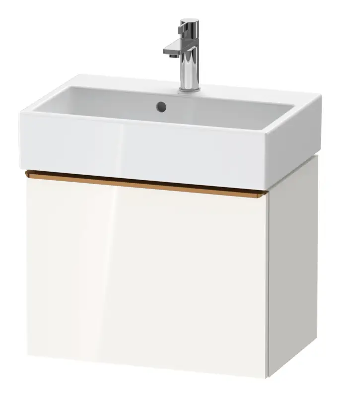 Schnäppchen Duravit D-Neo Waschtischunterschrank mit 1 Auszug Griff Bronze Gebürstet 584 x 440 x 372 mm - Weiß Hochglanz