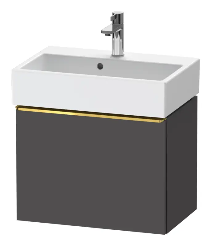 Heißes Angebot Duravit D-Neo Waschtischunterschrank mit 1 Auszug Griff Gold Poliert 584 x 440 x 372 mm - Graphit Matt
