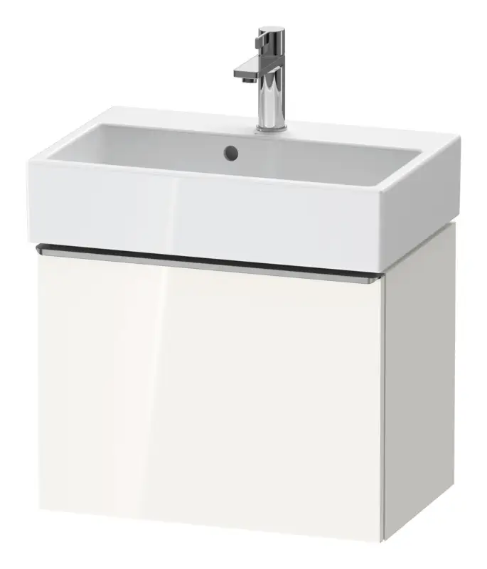Duravit D-Neo Waschtischunterschrank mit 1 Auszug Griff Edelstahl Gebürstet 584 x 440 x 372 mm - Weiß Hochglanz Neuheit