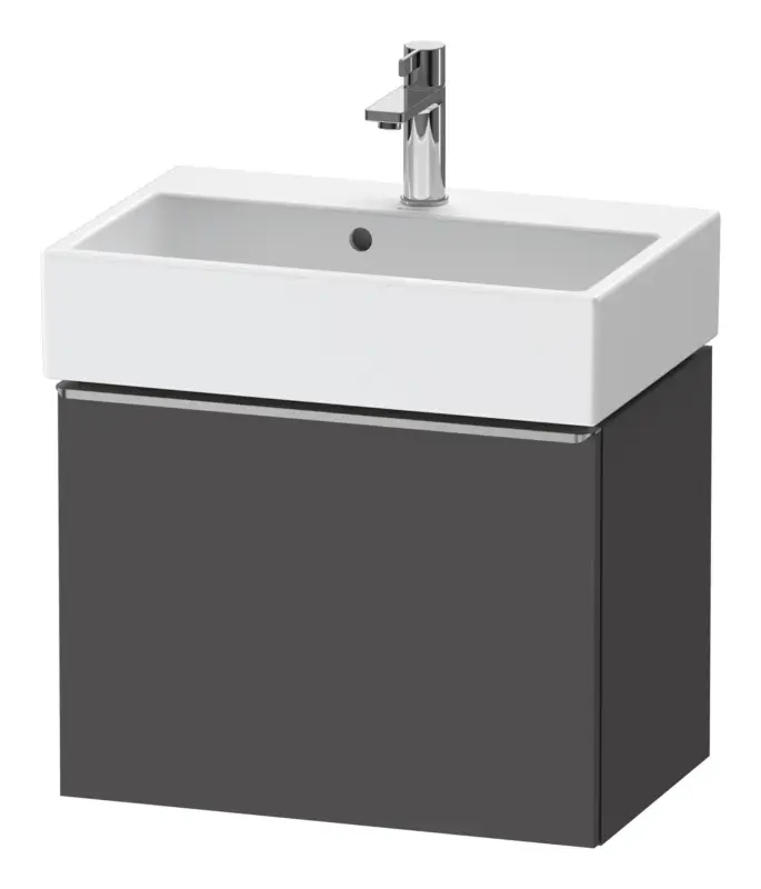 Sonderangebot Duravit D-Neo Waschtischunterschrank mit 1 Auszug Griff Edelstahl Gebürstet 584 x 440 x 372 mm - Graphit Matt