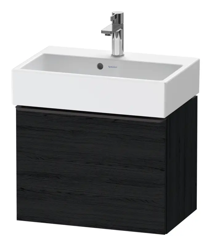 Duravit D-Neo Waschtischunterschrank mit 1 Auszug Griff Diamantschwarz Matt 584 x 440 x 372 mm - Eiche Schwarz Matt Angebot