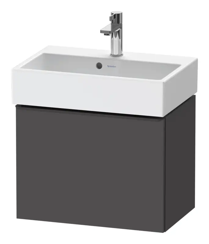 Duravit D-Neo Waschtischunterschrank mit 1 Auszug Griff Diamantschwarz Matt 584 x 440 x 372 mm - Graphit Matt Sofort Bestellen
