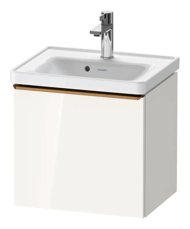 Garantierte Lieferung Duravit D-Neo Waschtischunterschrank mit 1 Auszug Griff Bronze Gebürstet 484 x 440 x 372 mm - Weiß Hochglanz