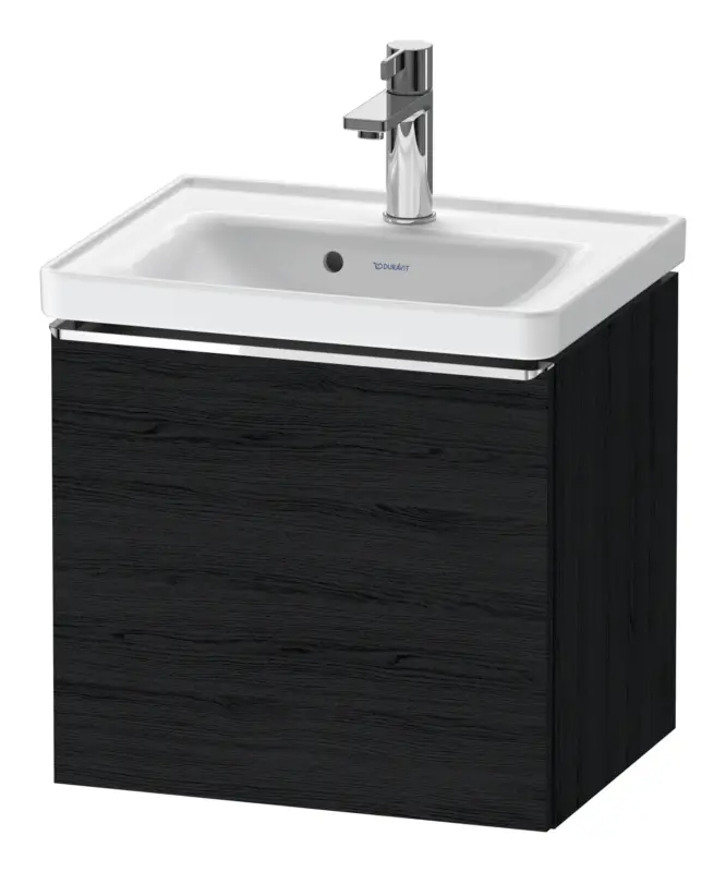 Duravit D-Neo Waschtischunterschrank mit 1 Auszug Griff Chrom Hochglanz 484 x 440 x 372 mm - Eiche Schwarz Matt Direktkauf