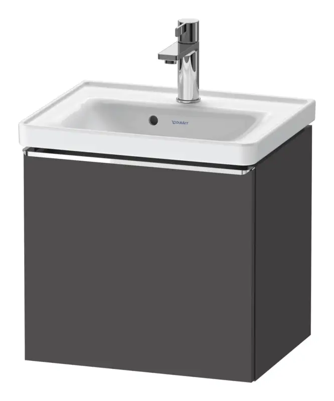 Duravit D-Neo Waschtischunterschrank mit 1 Auszug Griff Chrom Hochglanz 484 x 440 x 372 mm - Graphit Matt Highlight