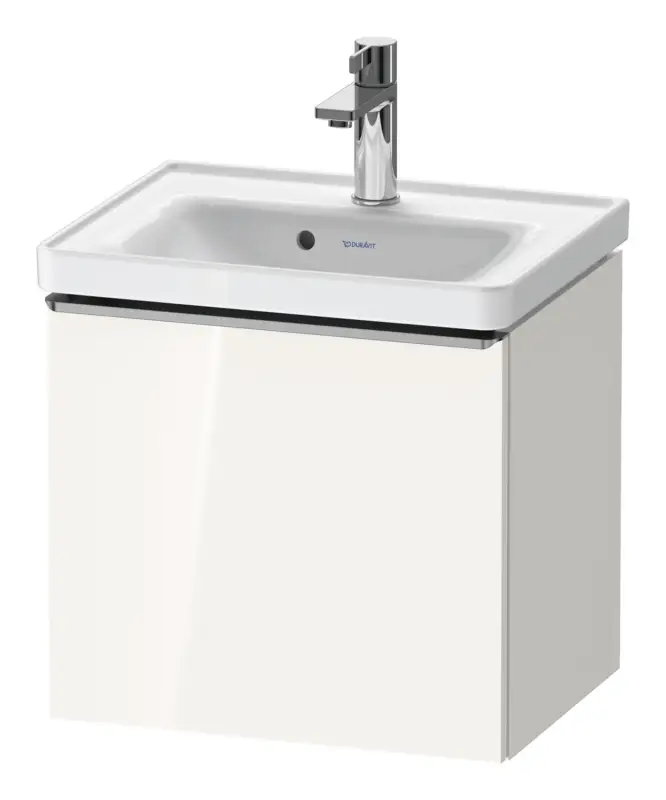 Duravit D-Neo Waschtischunterschrank mit 1 Auszug Griff Edelstahl Gebürstet 484 x 440 x 372 mm - Weiß Hochglanz Neuheit