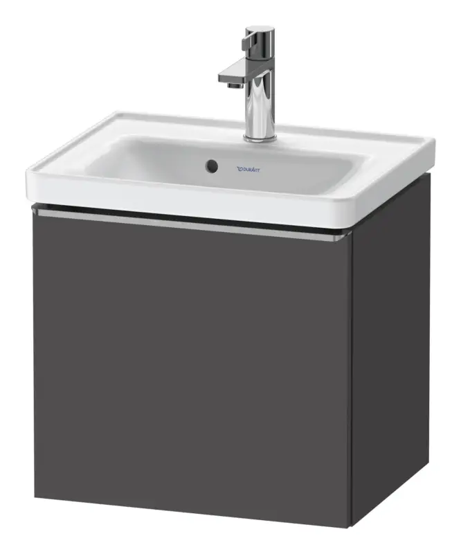 Nur Heute Duravit D-Neo Waschtischunterschrank mit 1 Auszug Griff Edelstahl Gebürstet 484 x 440 x 372 mm - Graphit Matt