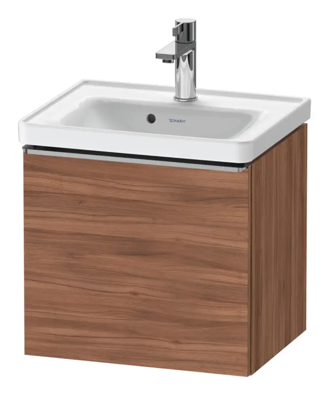 Duravit D-Neo Waschtischunterschrank mit 1 Auszug Griff Edelstahl Gebürstet 484 x 440 x 372 mm - Nussbaum Natur Matt Begrenztes Angebot