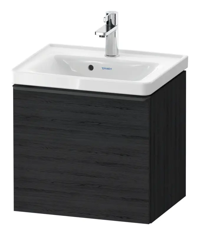 Neue Ware Duravit D-Neo Waschtischunterschrank mit 1 Auszug Griff Diamantschwarz Matt 484 x 440 x 372 mm - Eiche Schwarz Matt