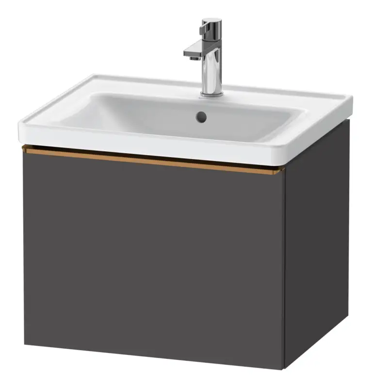 Duravit D-Neo Waschtischunterschrank mit 1 Auszug Griff Bronze Gebürstet 584 x 440 x 452 mm - Graphit Matt Meistverkauft