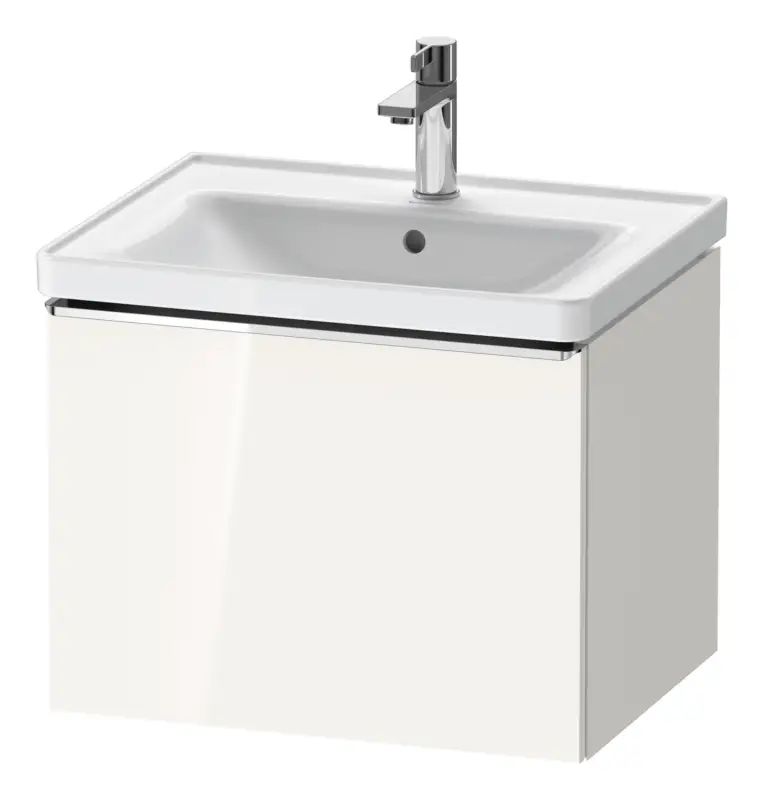 Solange Der Vorrat Reicht Duravit D-Neo Waschtischunterschrank mit 1 Auszug Griff Chrom Hochglanz 584 x 440 x 452 mm - Weiß Hochglanz