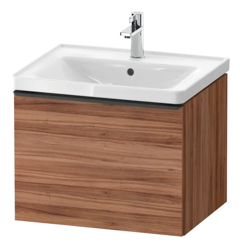 Top-Angebot Duravit D-Neo Waschtischunterschrank mit 1 Auszug Griff Diamantschwarz Matt 584 x 440 x 452 mm - Nussbaum Natur Matt