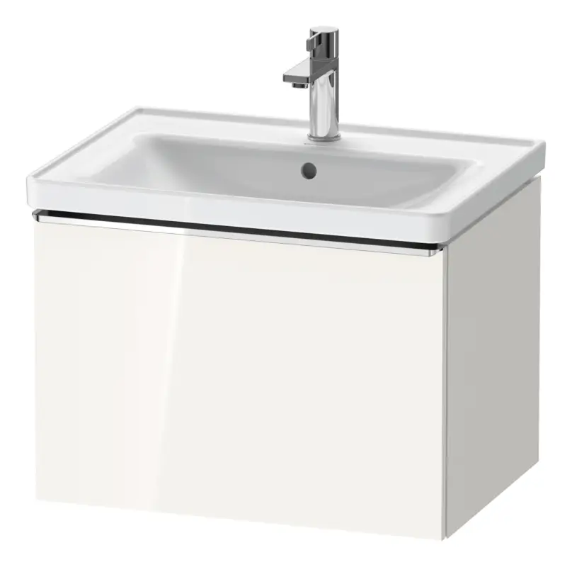 Duravit D-Neo Waschtischunterschrank mit 1 Auszug Griff Chrom Hochglanz 634 x 440 x 452 mm - Weiß Hochglanz Direktkauf