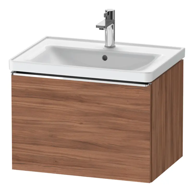 Schneller Versand Duravit D-Neo Waschtischunterschrank mit 1 Auszug Griff Chrom Hochglanz 634 x 440 x 452 mm - Nussbaum Natur Matt