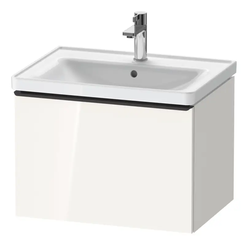 Knallerangebot Duravit D-Neo Waschtischunterschrank mit 1 Auszug Griff Diamantschwarz Matt 634 x 440 x 452 mm - Weiß Hochglanz