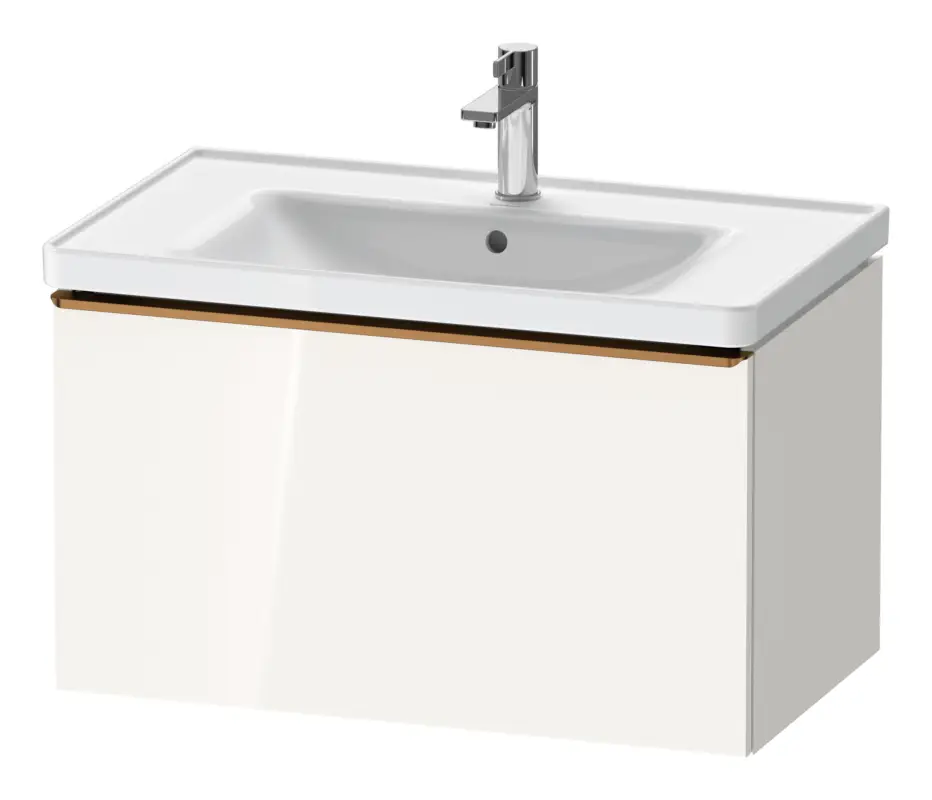 Saisonangebot Duravit D-Neo Waschtischunterschrank mit 1 Auszug Griff Bronze Gebürstet 784 x 440 x 452 mm - Weiß Hochglanz