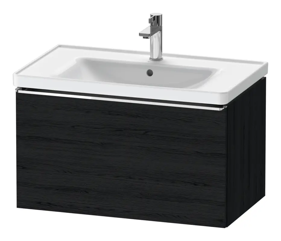 Nur Für Kurze Zeit Duravit D-Neo Waschtischunterschrank mit 1 Auszug Griff Chrom Hochglanz 784 x 440 x 452 mm - Eiche Schwarz Matt