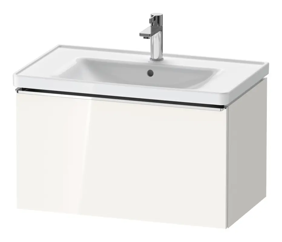 Aktuell Duravit D-Neo Waschtischunterschrank mit 1 Auszug Griff Chrom Hochglanz 784 x 440 x 452 mm - Weiß Hochglanz