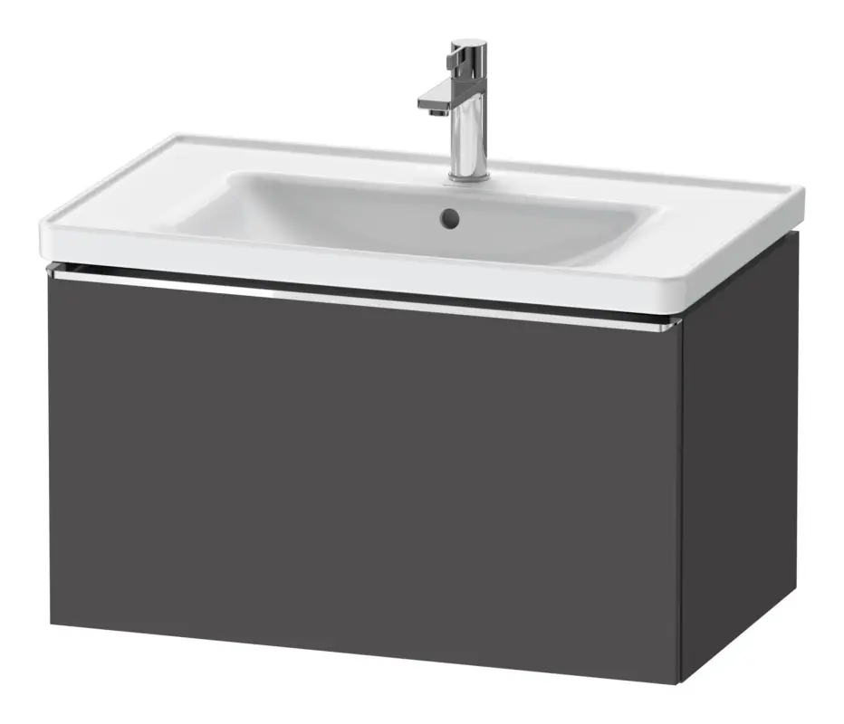 Abverkauf Duravit D-Neo Waschtischunterschrank mit 1 Auszug Griff Chrom Hochglanz 784 x 440 x 452 mm - Graphit Matt