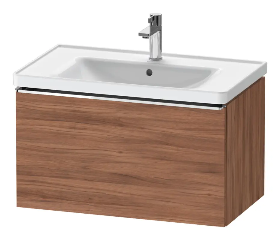 Meistverkauft Duravit D-Neo Waschtischunterschrank mit 1 Auszug Griff Chrom Hochglanz 784 x 440 x 452 mm - Nussbaum Natur Matt