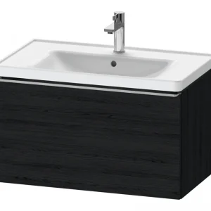 Abverkauf Duravit D-Neo Waschtischunterschrank mit 1 Auszug Griff Edelstahl Gebürstet 784 x 440 x 452 mm - Eiche Schwarz Matt