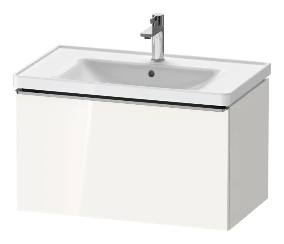 Preis Gesenkt Duravit D-Neo Waschtischunterschrank mit 1 Auszug Griff Edelstahl Gebürstet 784 x 440 x 452 mm - Weiß Hochglanz