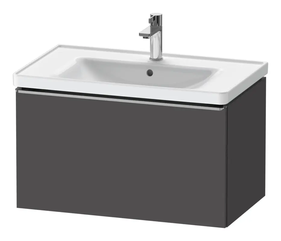 Direktkauf Duravit D-Neo Waschtischunterschrank mit 1 Auszug Griff Edelstahl Gebürstet 784 x 440 x 452 mm - Graphit Matt