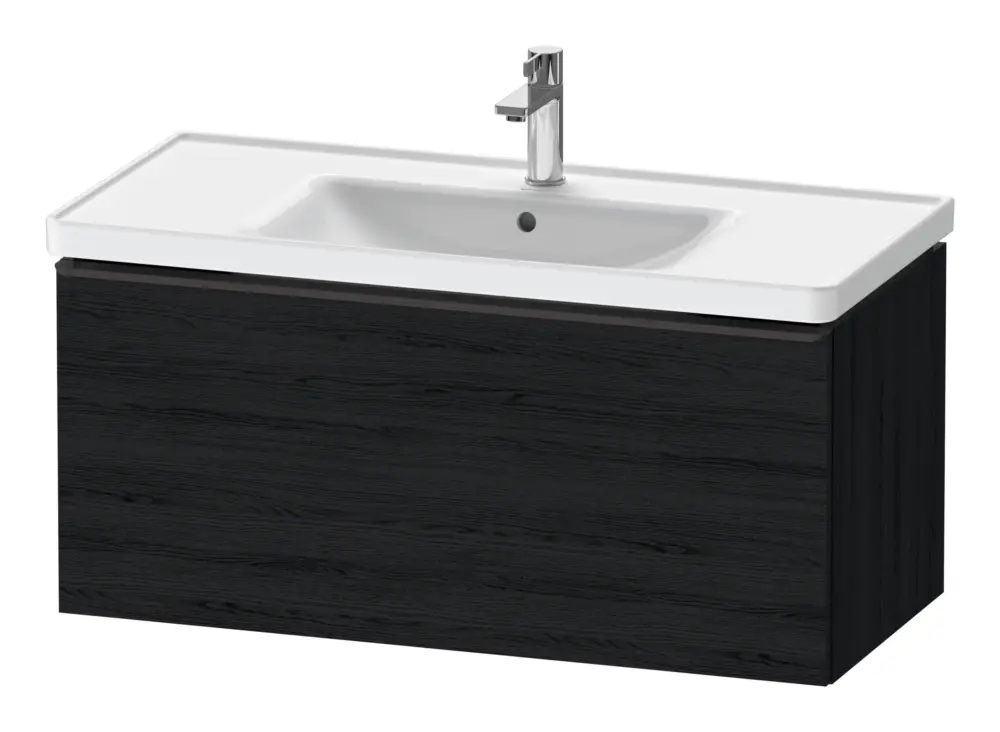Duravit D-Neo Waschtischunterschrank mit 1 Auszug Griff Diamantschwarz Matt 984 x 440 x 452 mm - Eiche Schwarz Matt Heißes Angebot