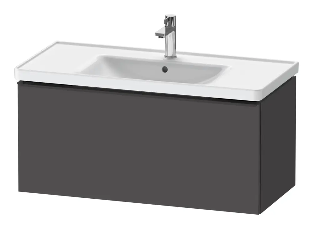 Online Kaufen Duravit D-Neo Waschtischunterschrank mit 1 Auszug Griff Diamantschwarz Matt 984 x 440 x 452 mm - Graphit Matt