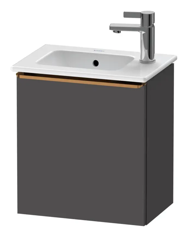 Billig Duravit D-Neo Waschtischunterschrank mit 1 Tür Anschlag rechts Griff Bronze Gebürstet 410 x 440 x 274 mm - Graphit Matt