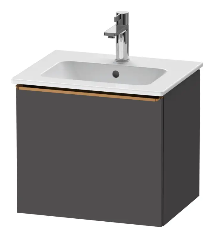 Heißes Angebot Duravit D-Neo Waschtischunterschrank mit 1 Auszug Griff Bronze Gebürstet 510 x 440 x 402 mm - Graphit Matt