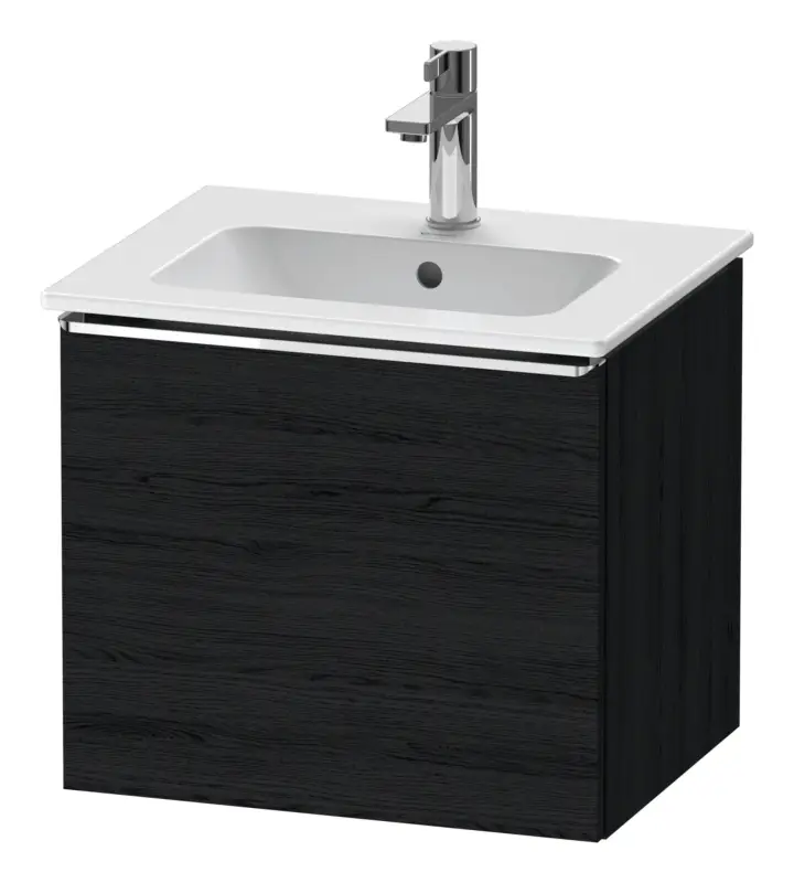 Duravit D-Neo Waschtischunterschrank mit 1 Auszug Griff Chrom Hochglanz 510 x 440 x 402 mm - Eiche Schwarz Matt Neu