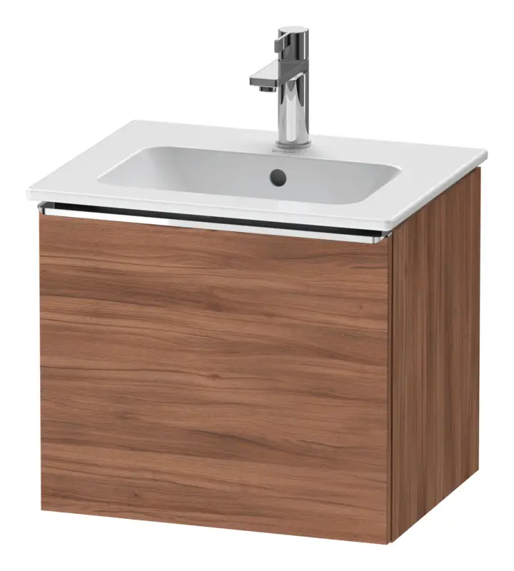 Aktuell Duravit D-Neo Waschtischunterschrank mit 1 Auszug Griff Chrom Hochglanz 510 x 440 x 402 mm - Nussbaum Natur Matt