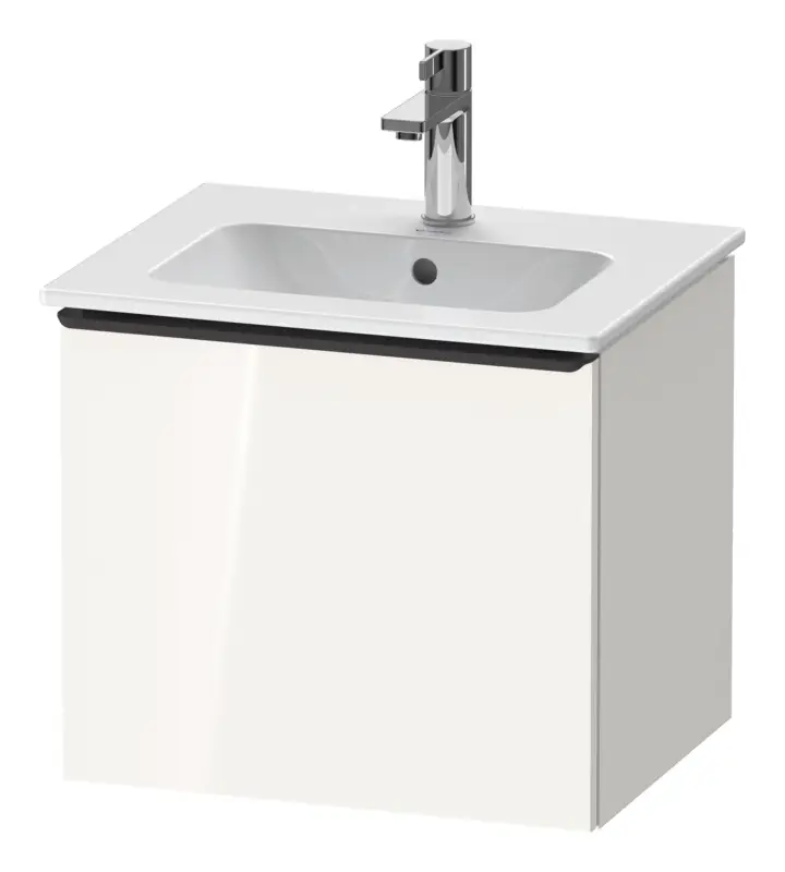 Preis Gesenkt Duravit D-Neo Waschtischunterschrank mit 1 Auszug Griff Diamantschwarz Matt 510 x 440 x 402 mm - Weiß Hochglanz