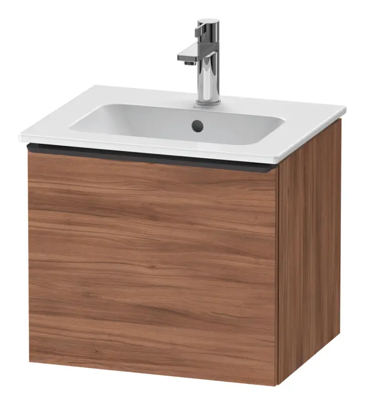 Online Kaufen Duravit D-Neo Waschtischunterschrank mit 1 Auszug Griff Diamantschwarz Matt 510 x 440 x 402 mm - Nussbaum Natur Matt