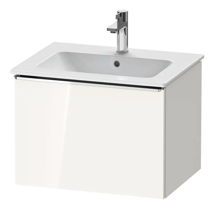 Duravit D-Neo Waschtischunterschrank mit 1 Auszug Griff Chrom Hochglanz 610 x 440 x 462 mm - Weiß Hochglanz Sofort Bestellen