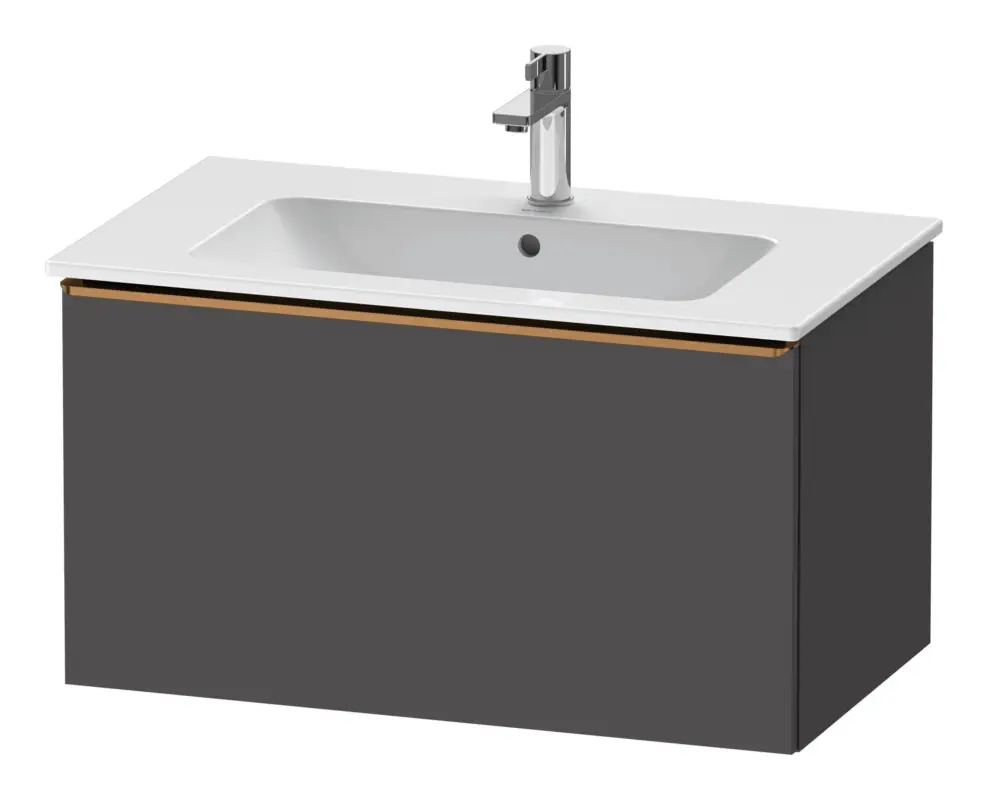 Duravit D-Neo Waschtischunterschrank mit 1 Auszug Griff Bronze Gebürstet 810 x 440 x 462 mm - Graphit Matt Heißes Angebot