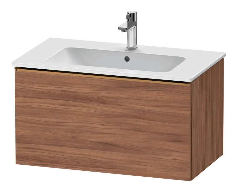 Duravit D-Neo Waschtischunterschrank mit 1 Auszug Griff Bronze Gebürstet 810 x 440 x 462 mm - Nussbaum Natur Matt Mega-Angebot