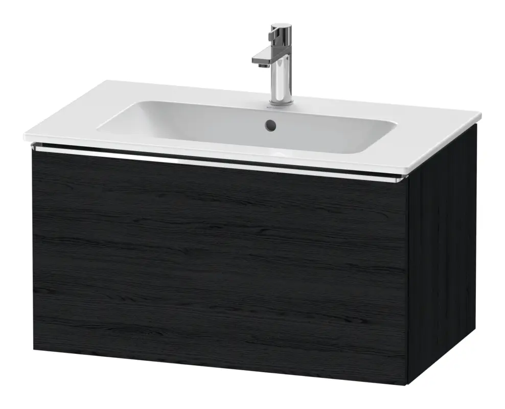 Duravit D-Neo Waschtischunterschrank mit 1 Auszug Griff Chrom Hochglanz 810 x 440 x 462 mm - Eiche Schwarz Matt Top-Angebot