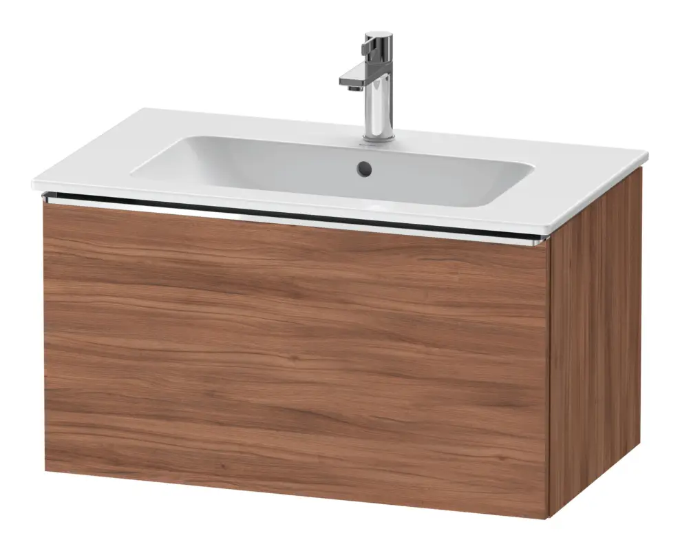 Knallerangebot Duravit D-Neo Waschtischunterschrank mit 1 Auszug Griff Chrom Hochglanz 810 x 440 x 462 mm - Nussbaum Natur Matt