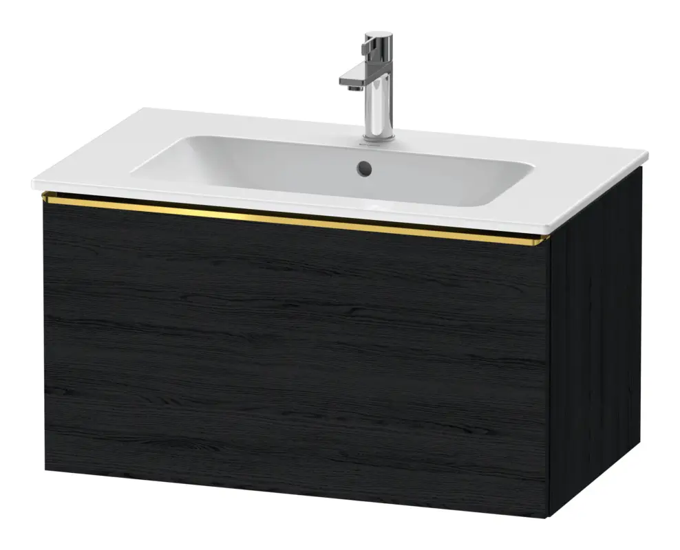 Direkt Vom Hersteller Duravit D-Neo Waschtischunterschrank mit 1 Auszug Griff Gold Poliert 810 x 440 x 462 mm - Eiche Schwarz Matt