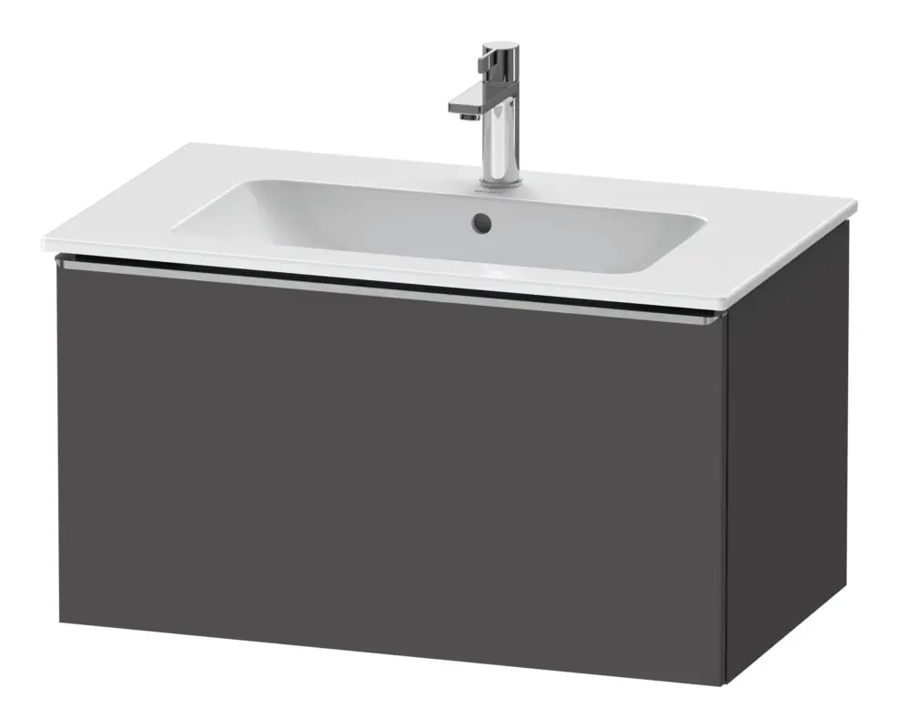Finale Aktion Duravit D-Neo Waschtischunterschrank mit 1 Auszug Griff Edelstahl Gebürstet 810 x 440 x 462 mm - Graphit Matt